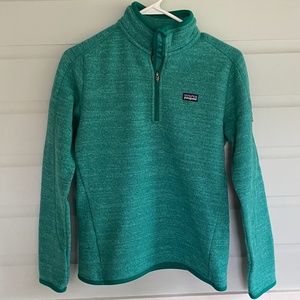 Patagonia Women’s Better Sweater Quarter Zip, Green, Size Small